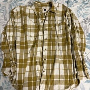 Universal Thread Men's Plaid Shirt - brown  and White